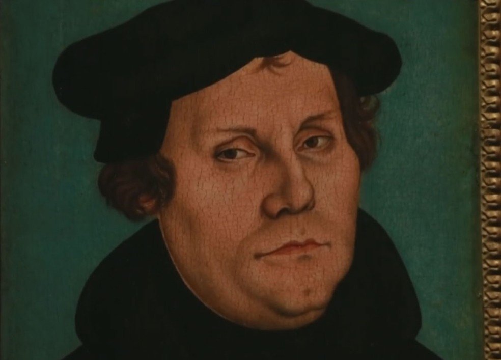 Pintura mostra o monge alemão Martinho Lutero (Foto: Reprodução/ TV Globo)